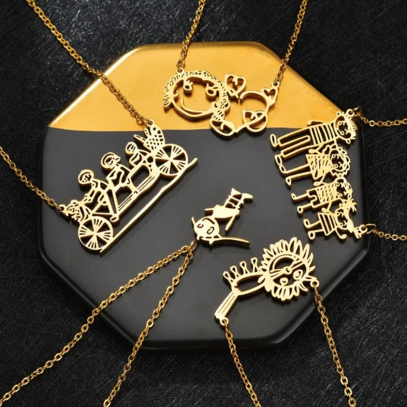 Custom Design Drawing Necklace