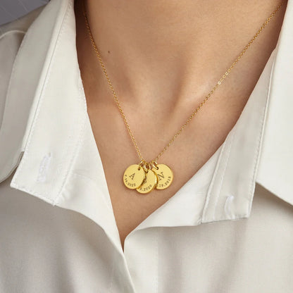 Personalized Initials and Birthdates Necklace (up to 6)