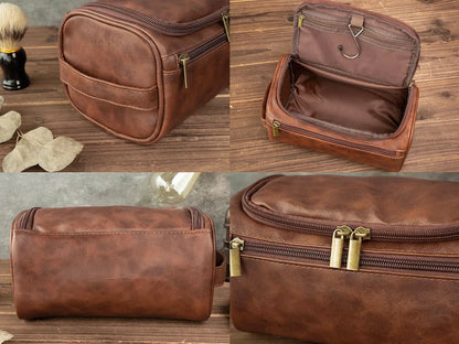 Custom Leather Toiletry Bag