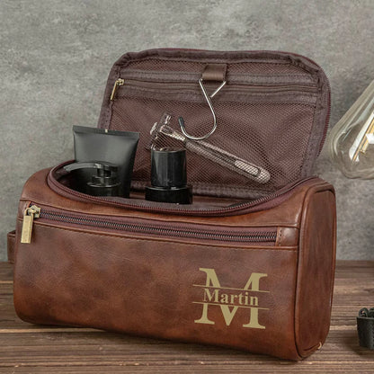 Custom Leather Toiletry Bag