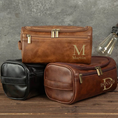 Custom Leather Toiletry Bag