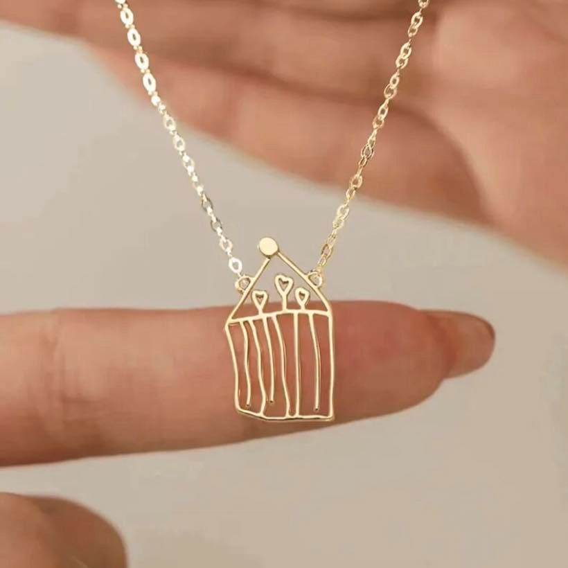 Custom Design Drawing Necklace